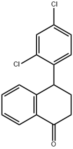 4-(2,4-二氯苯基)-3,4-二氢-2H-萘-1-酮 结构式