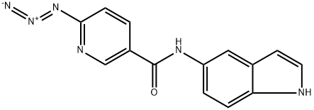 6-azido-N-(1H-indol-5-yl)pyridine-3-carboxamide 结构式