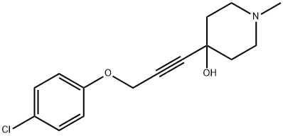 4-[3-(4-chlorophenoxy)prop-1-ynyl]-1-methylpiperidin-4-ol 结构式