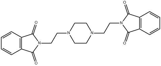 2-[2-[4-[2-(1,3-dioxoisoindol-2-yl)ethyl]piperazin-1-yl]ethyl]isoindole-1,3-dione 结构式