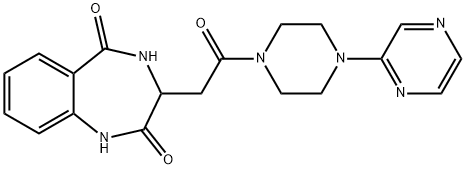 3-[2-oxo-2-(4-pyrazin-2-ylpiperazin-1-yl)ethyl]-3,4-dihydro-1H-1,4-benzodiazepine-2,5-dione 结构式