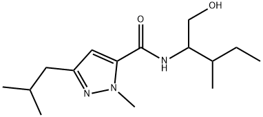 N-(1-hydroxy-3-methylpentan-2-yl)-2-methyl-5-(2-methylpropyl)pyrazole-3-carboxamide 结构式