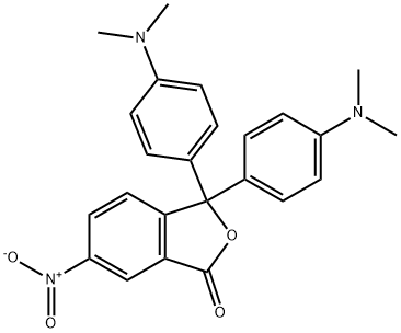 3,3-bis[4-(dimethylamino)phenyl]-6-nitro-2-benzofuran-1-one 结构式