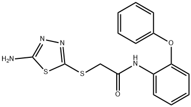 2-[(5-amino-1,3,4-thiadiazol-2-yl)sulfanyl]-N-(2-phenoxyphenyl)acetamide 结构式
