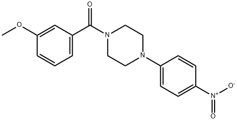 (3-methoxyphenyl)-[4-(4-nitrophenyl)piperazin-1-yl]methanone 结构式