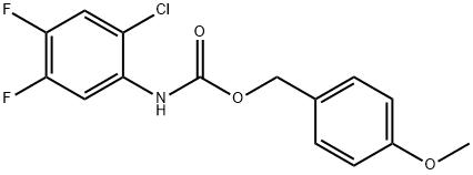 (4-methoxyphenyl)methyl N-(2-chloro-4,5-difluorophenyl)carbamate 结构式