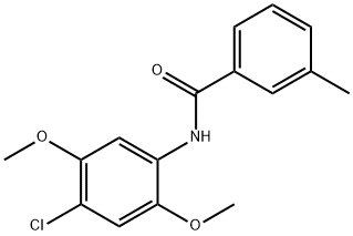 N-(4-chloro-2,5-dimethoxyphenyl)-3-methylbenzamide 结构式