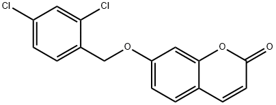 7-[(2,4-dichlorophenyl)methoxy]chromen-2-one 结构式