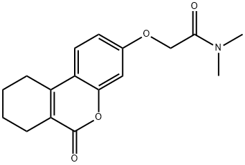 N,N-dimethyl-2-[(6-oxo-7,8,9,10-tetrahydrobenzo[c]chromen-3-yl)oxy]acetamide 结构式