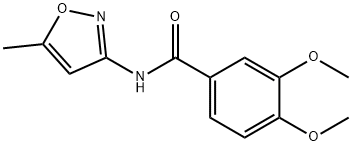 3,4-二甲氧基-N-(5-甲基异恶唑-3-基)苯甲酰胺 结构式