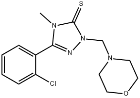 5-(2-chlorophenyl)-4-methyl-2-(morpholin-4-ylmethyl)-1,2,4-triazole-3-thione 结构式