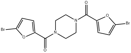 [4-(5-bromofuran-2-carbonyl)piperazin-1-yl]-(5-bromofuran-2-yl)methanone 结构式