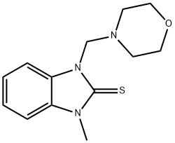 1-methyl-3-(morpholin-4-ylmethyl)benzimidazole-2-thione 结构式