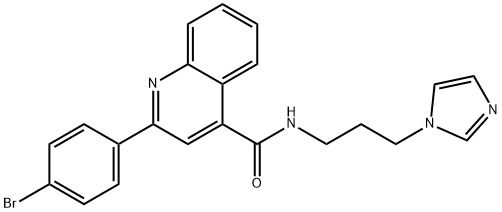 2-(4-bromophenyl)-N-(3-imidazol-1-ylpropyl)quinoline-4-carboxamide 结构式