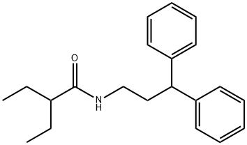 N-(3,3-diphenylpropyl)-2-ethylbutanamide 结构式