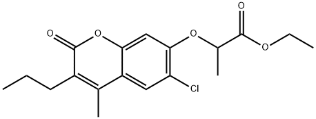 ethyl 2-(6-chloro-4-methyl-2-oxo-3-propylchromen-7-yl)oxypropanoate 结构式