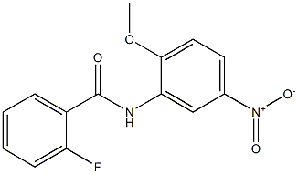 2-fluoro-N-(2-methoxy-5-nitrophenyl)benzamide 结构式