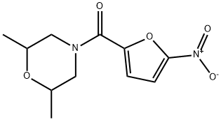 (2,6-dimethylmorpholin-4-yl)-(5-nitrofuran-2-yl)methanone 结构式