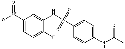 N-[4-[(2-fluoro-5-nitrophenyl)sulfamoyl]phenyl]acetamide 结构式