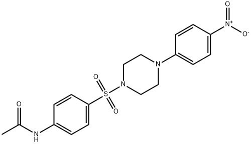 N-[4-[4-(4-nitrophenyl)piperazin-1-yl]sulfonylphenyl]acetamide 结构式