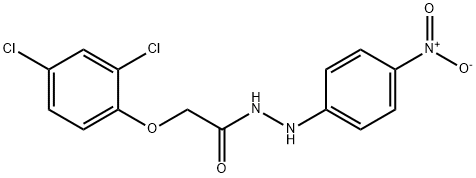 2-(2,4-dichlorophenoxy)-N'-(4-nitrophenyl)acetohydrazide 结构式