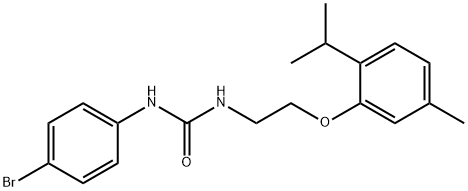 1-(4-bromophenyl)-3-[2-(5-methyl-2-propan-2-ylphenoxy)ethyl]urea 结构式