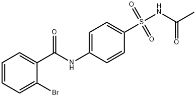 N-[4-(acetylsulfamoyl)phenyl]-2-bromobenzamide 结构式