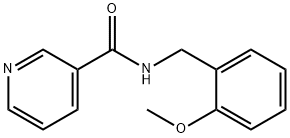 N-[(2-methoxyphenyl)methyl]pyridine-3-carboxamide 结构式