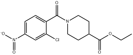 ethyl 1-(2-chloro-4-nitrobenzoyl)piperidine-4-carboxylate 结构式