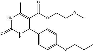 2-methoxyethyl 6-methyl-2-oxo-4-(4-propoxyphenyl)-3,4-dihydro-1H-pyrimidine-5-carboxylate 结构式