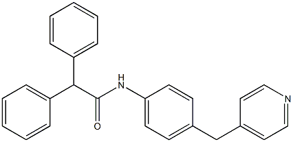 2,2-diphenyl-N-[4-(pyridin-4-ylmethyl)phenyl]acetamide 结构式