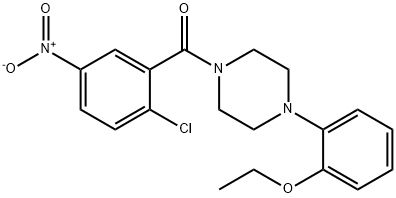 (2-chloro-5-nitrophenyl)-[4-(2-ethoxyphenyl)piperazin-1-yl]methanone 结构式