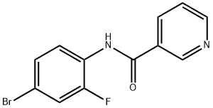 N-(4-bromo-2-fluorophenyl)pyridine-3-carboxamide 结构式