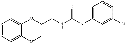 1-(3-chlorophenyl)-3-[2-(2-methoxyphenoxy)ethyl]urea 结构式