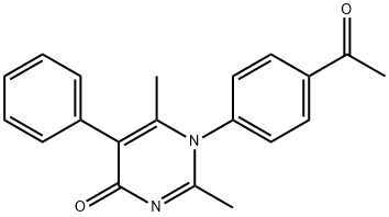 1-(4-acetylphenyl)-2,6-dimethyl-5-phenylpyrimidin-4-one 结构式