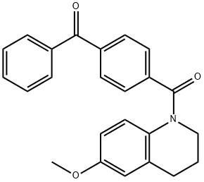 [4-(6-methoxy-3,4-dihydro-2H-quinoline-1-carbonyl)phenyl]-phenylmethanone 结构式