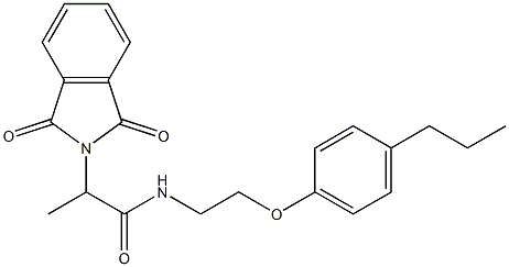 2-(1,3-dioxoisoindol-2-yl)-N-[2-(4-propylphenoxy)ethyl]propanamide 结构式