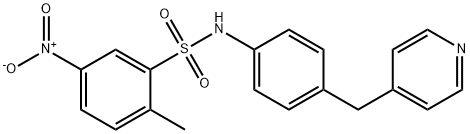 2-methyl-5-nitro-N-[4-(pyridin-4-ylmethyl)phenyl]benzenesulfonamide 结构式