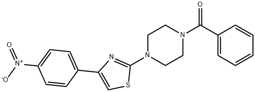 [4-[4-(4-nitrophenyl)-1,3-thiazol-2-yl]piperazin-1-yl]-phenylmethanone 结构式