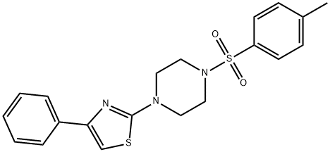2-[4-(4-methylphenyl)sulfonylpiperazin-1-yl]-4-phenyl-1,3-thiazole 结构式