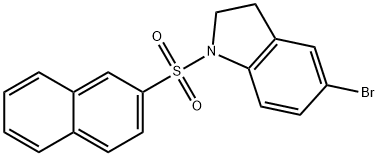 5-bromo-1-naphthalen-2-ylsulfonyl-2,3-dihydroindole 结构式