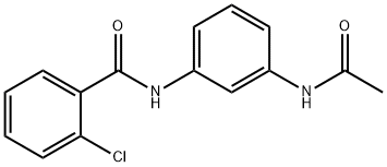 N-(3-acetamidophenyl)-2-chlorobenzamide 结构式