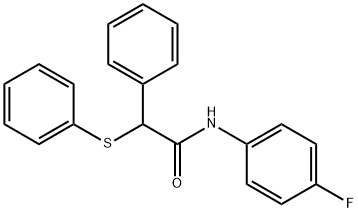 N-(4-fluorophenyl)-2-phenyl-2-phenylsulfanylacetamide 结构式