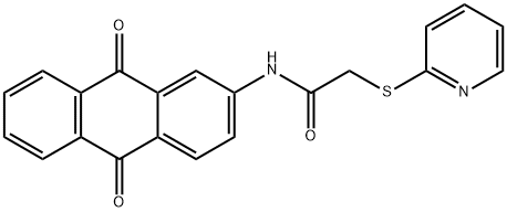 N-(9,10-dioxoanthracen-2-yl)-2-pyridin-2-ylsulfanylacetamide 结构式