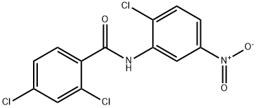 2,4-dichloro-N-(2-chloro-5-nitrophenyl)benzamide 结构式