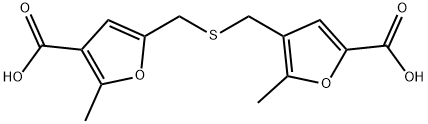 5-[(5-carboxy-2-methylfuran-3-yl)methylsulfanylmethyl]-2-methylfuran-3-carboxylic acid 结构式