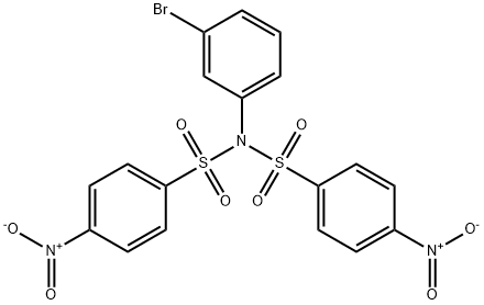 N-(3-bromophenyl)-4-nitro-N-(4-nitrophenyl)sulfonylbenzenesulfonamide 结构式