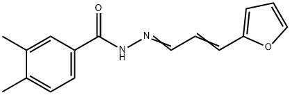 N-[(E)-[(E)-3-(furan-2-yl)prop-2-enylidene]amino]-3,4-dimethylbenzamide 结构式