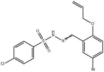 N-[(E)-(5-bromo-2-prop-2-enoxyphenyl)methylideneamino]-4-chlorobenzenesulfonamide 结构式