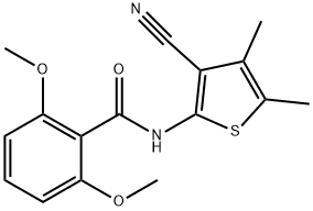 N-(3-cyano-4,5-dimethylthiophen-2-yl)-2,6-dimethoxybenzamide 结构式